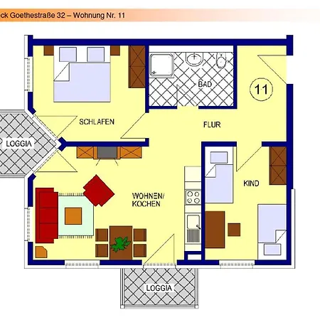 Appartement Appartementhaus Linquenda 11 - Meeresrauschen